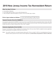 Instructions for Form NJ-1040NR New Jersey Income Tax Nonresident Return - New Jersey