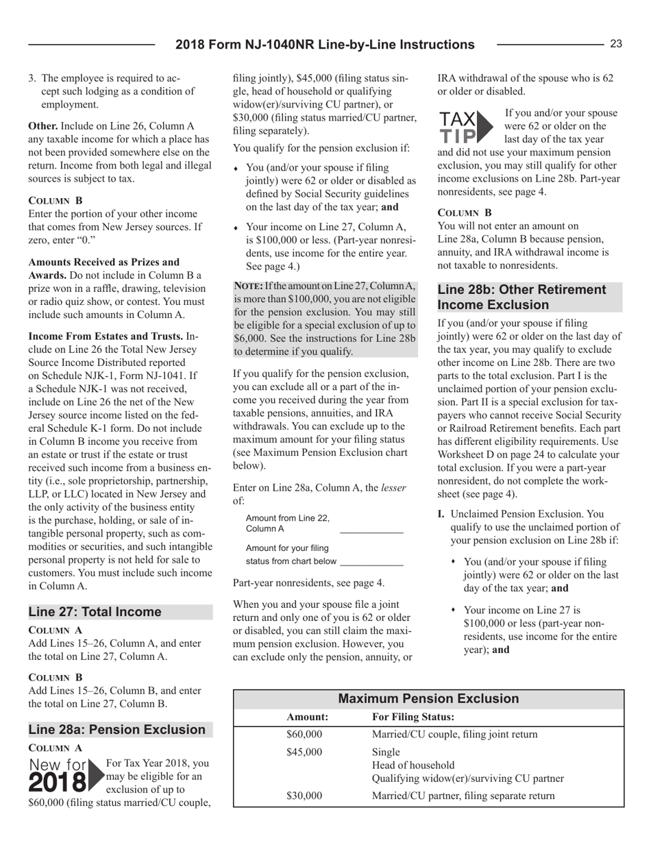 Instructions for Form NJ-1040NR New Jersey Income Tax Nonresident Return - New Jersey, Page 23