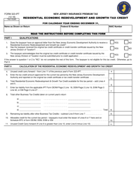 Form 323-IPT Residential Economic Redevelopment and Growth Tax Credit - Insurance Premium Tax - New Jersey