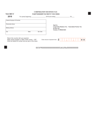 Document preview: Form NJ-CBT-V Corporation Business Tax Partnership Payment Voucher - New Jersey