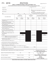 Form SCC-5 Spill Compensation and Control Tax - New Jersey