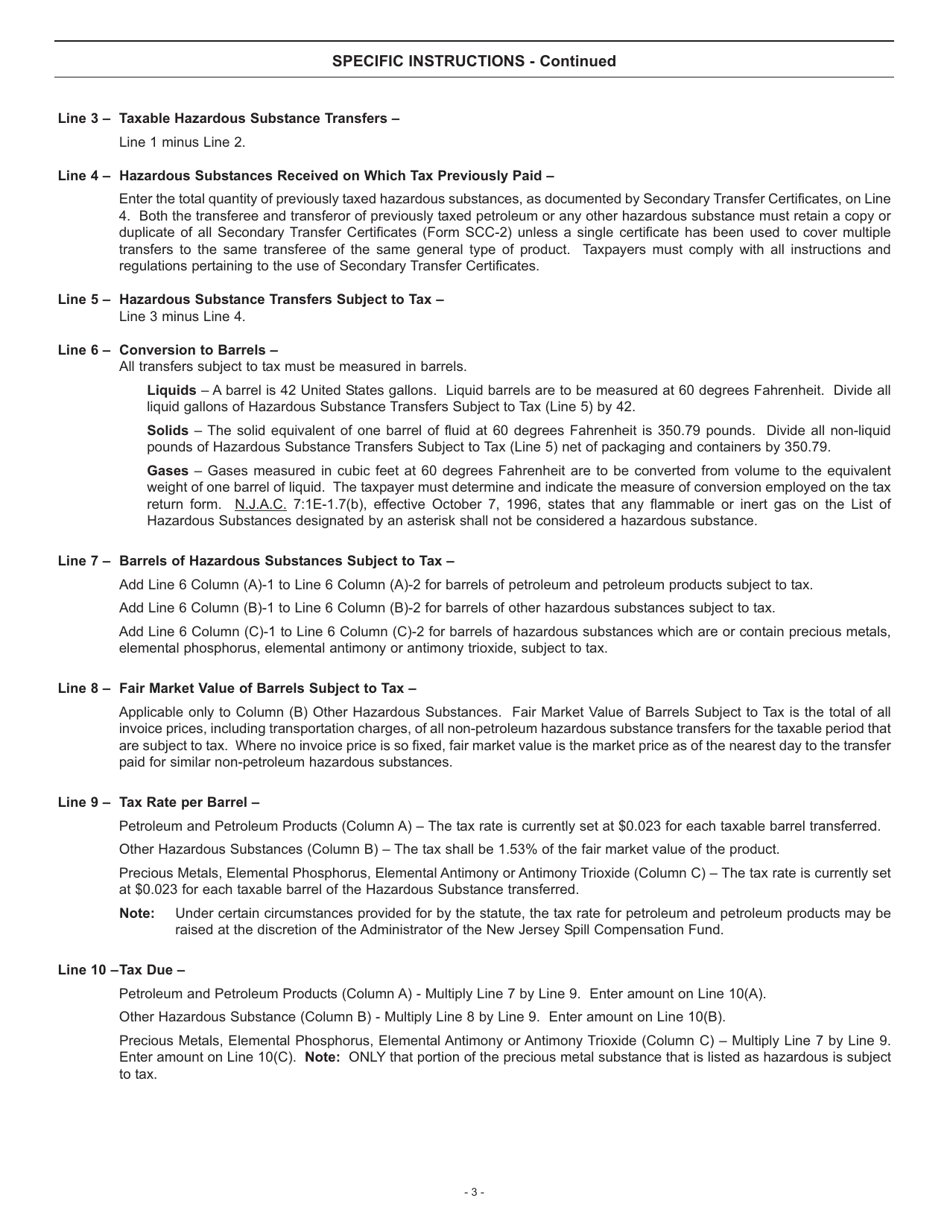 Form SCC-5 Spill Compensation and Control Tax - New Jersey, Page 4