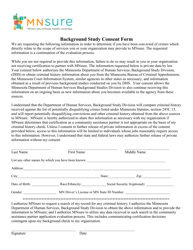 Background Study Consent Form - Minnesota, Page 2