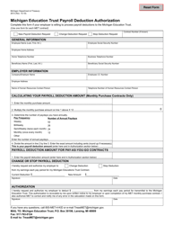 Document preview: Form 2614 Michigan Education Trust Payroll Deduction Authorization - Michigan