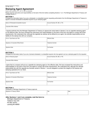 Document preview: Form 3371 Stamping Agent Agreement - Michigan