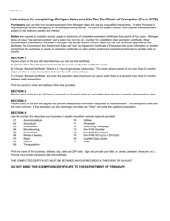 Form 3372 Michigan Sales and Use Tax Certificate of Exemption - Michigan, Page 2