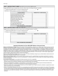 Form 3953 Michigan Education Trust (Met) Rollover of Account Funds - Michigan, Page 2