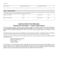 Form 4856 Monthly Pact Act Report &quot; Tobacco Sales Report - Michigan, Page 2