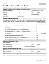 Form 5532 Annual Reconciliation for Escrow Deposit - Michigan