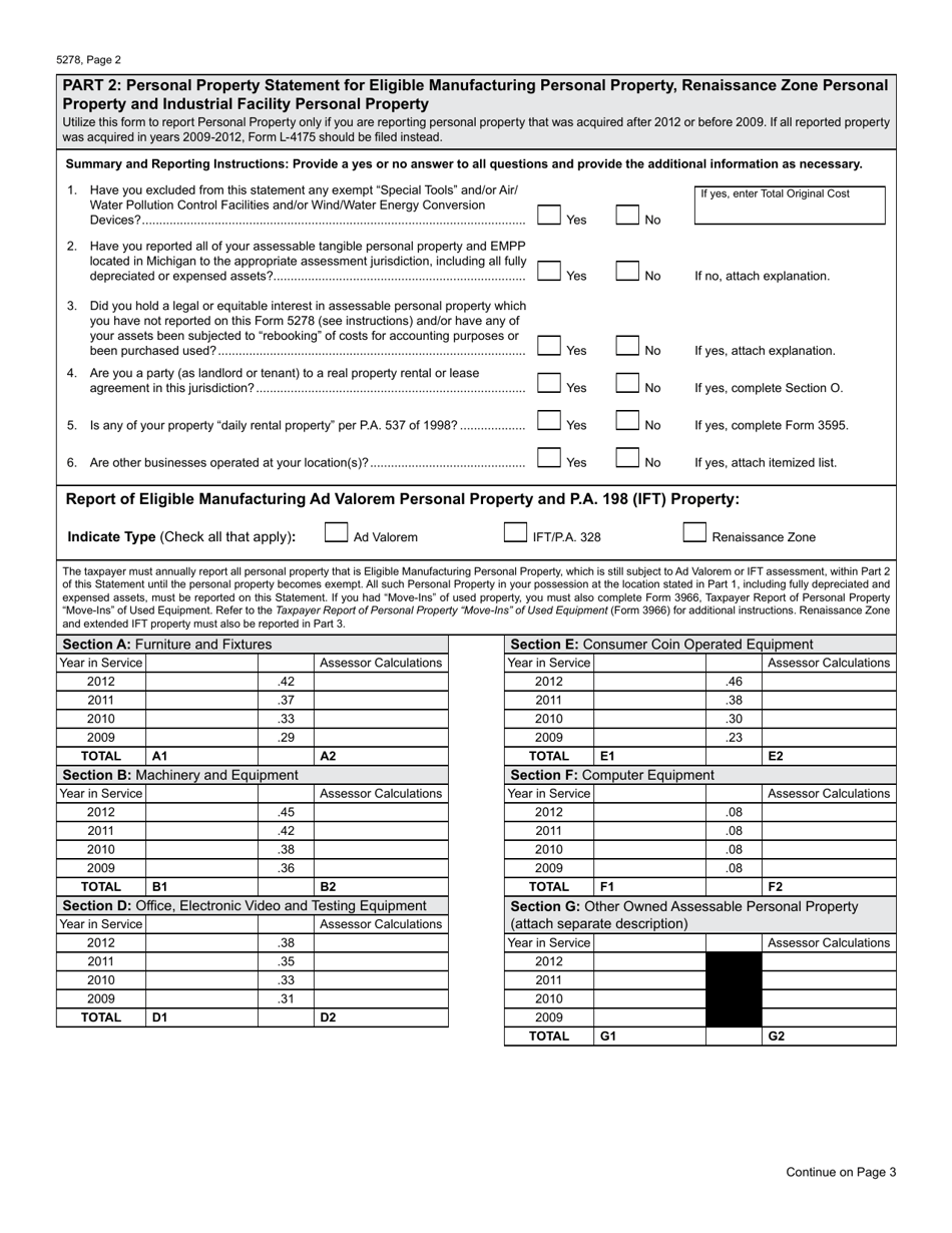 Form 5278 - 2019 - Fill Out, Sign Online and Download Fillable PDF ...