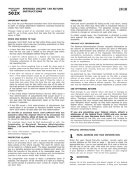 Form COM/RAD019 (Maryland Form 502X) Amended Tax Return - Maryland, Page 5