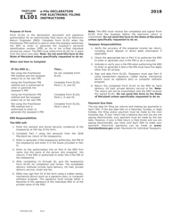 Form COM/RAD-059 (Maryland Form EL101) E-File Declaration for Electronic Filing - Maryland, Page 2