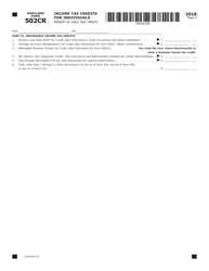 Form COM/RAD-012 (Maryland Form 502CR) Income Tax Credits for Individuals - Maryland, Page 4