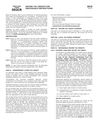 Form COM/RAD-012 (Maryland Form 502CR) Income Tax Credits for Individuals - Maryland, Page 8