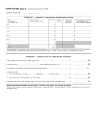 Form 1041ME Income Tax Return for Resident and Nonresident Estates and Trusts - Maine, Page 3