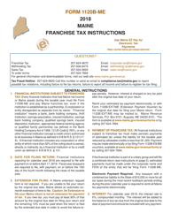 Document preview: Form 1120B-ME Maine Franchise Tax Return for Financial Institutions - Maine