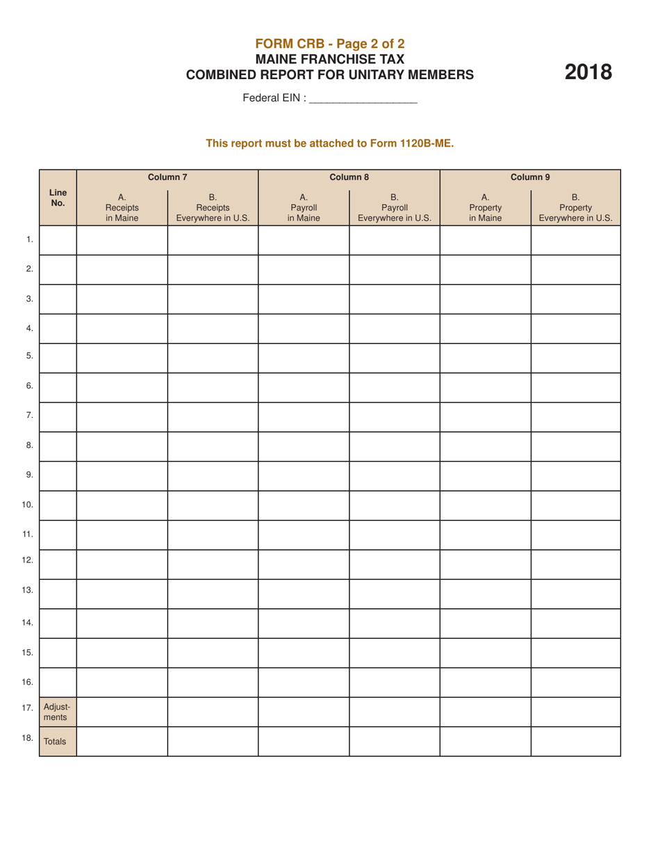Form 1120B-ME Maine Franchise Tax Return for Financial Institutions - Maine, Page 10