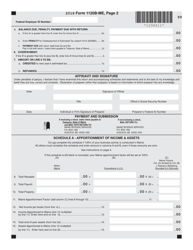 Form 1120B-ME Maine Franchise Tax Return for Financial Institutions - Maine, Page 8