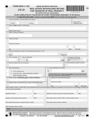 Document preview: Form REW-1-1120 Real Estate Withholding Return for Transfer of Real Property by Sellers That Are Corporations - Maine