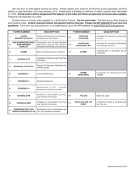 Form 2333ME Order Form for Tax Forms - Maine, Page 2