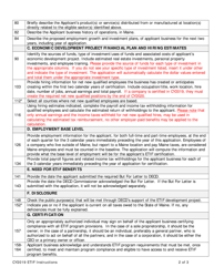 Instructions for Form ETIF &quot;Employment Tax Increment Financing Application&quot; - Maine, Page 2