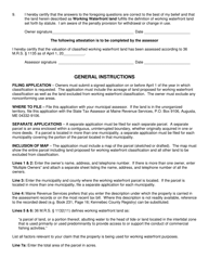 Application for Working Waterfront Land Classification - Maine, Page 2