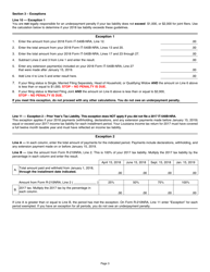 Instructions for Form R-210NRA Underpayment of Individual Income Tax Penalty - Louisiana, Page 3