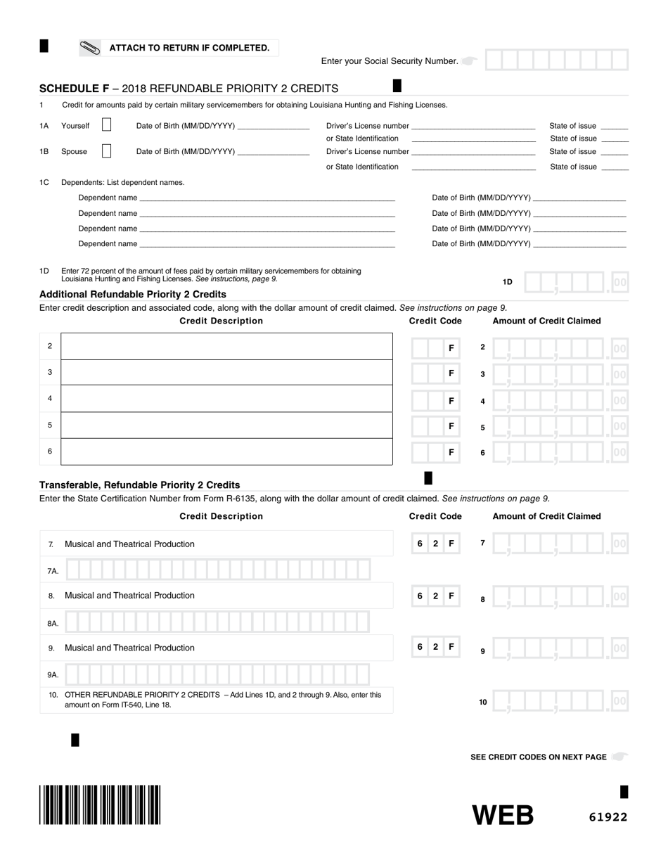 Form IT-540 Louisiana Resident Income Tax Return - Louisiana, Page 10