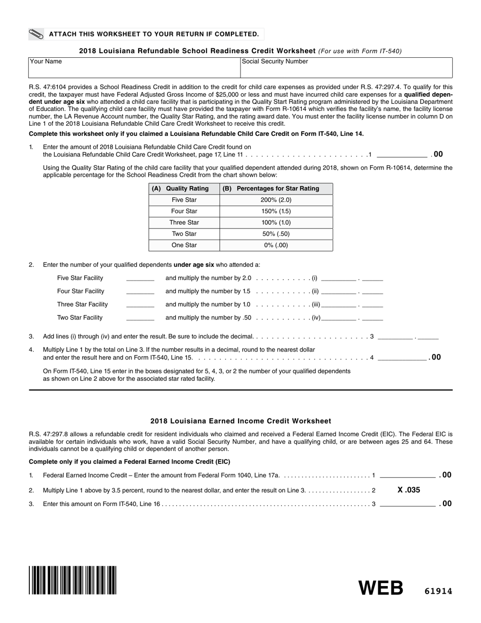 Form IT-540 Louisiana Resident Income Tax Return - Louisiana, Page 15