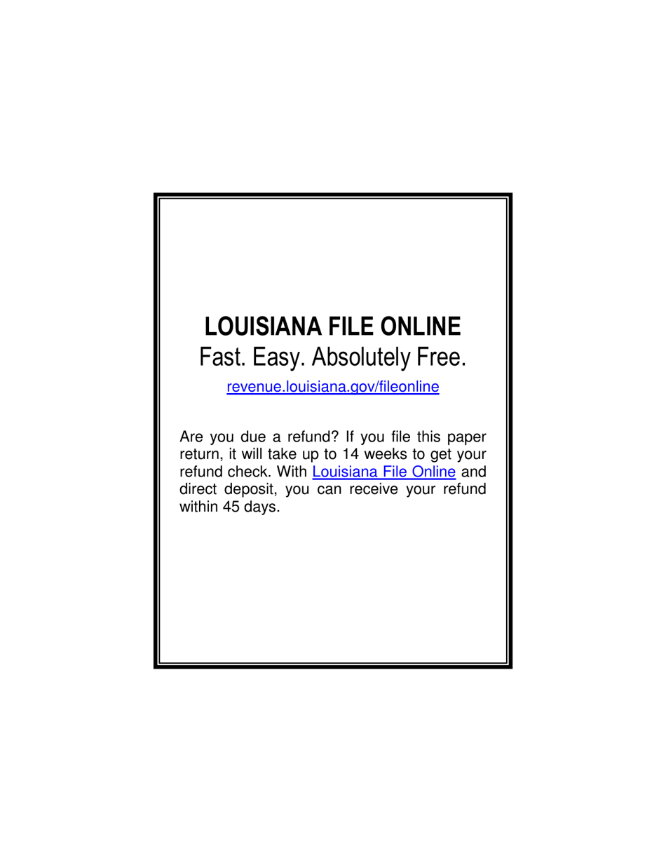 Form IT-540 Louisiana Resident Income Tax Return - Louisiana, Page 1