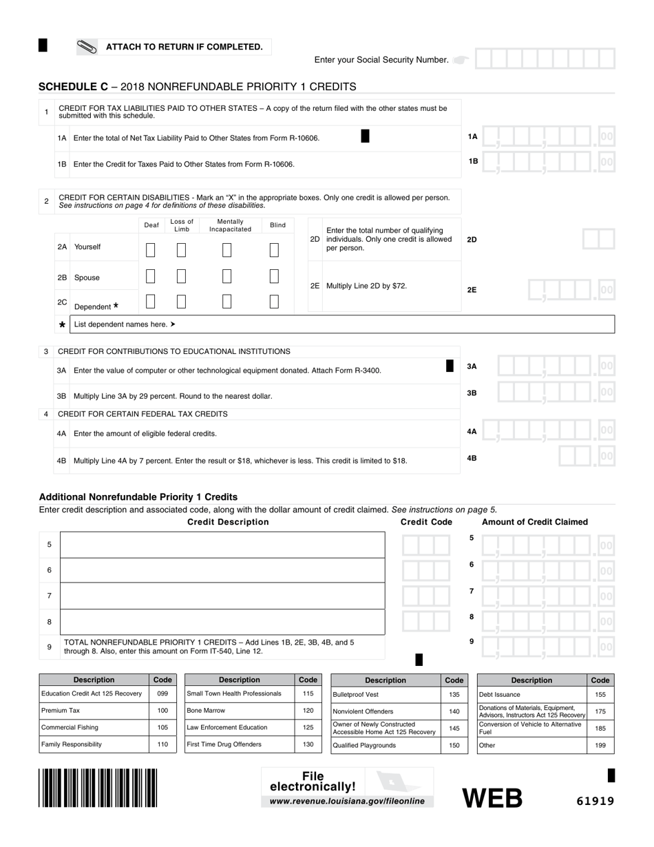Form IT-540 Louisiana Resident Income Tax Return - Louisiana, Page 6