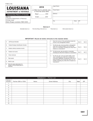 Document preview: Form IT-565 Partnership Return of Income - Louisiana