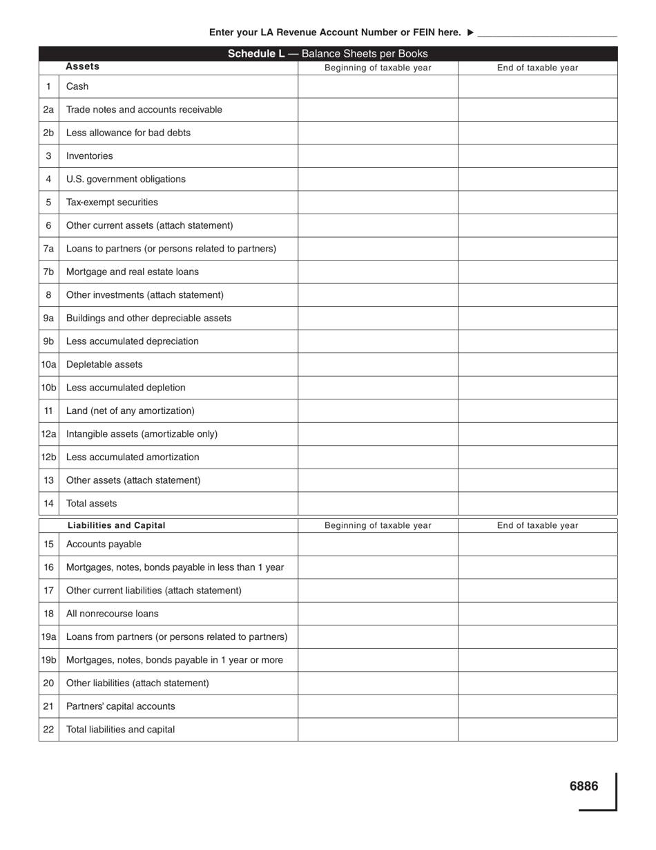 Form IT-565 Partnership Return of Income - Louisiana, Page 6