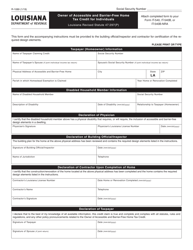 Form R-1089 Owner of Accessible and Barrier-Free Home Tax Credit for Individuals - Louisiana