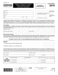 Document preview: Form R-620INS Request for Refund of Louisiana Citizens Property Insurance Corporation Assessment - Louisiana