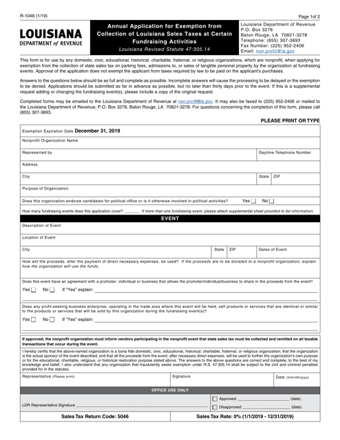 Form R 1048 Fill Out Sign Online And Download Fillable PDF 