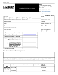 Form R-20127 Claim for Refund of Overpayment - Louisiana