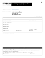Form R-19027 Installment Request for Business Taxes - Louisiana, Page 3