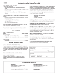 Form EFO00086 (24) Idaho Grocery Credit Refund - Idaho, Page 2
