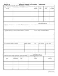 Form CM-2 Statement of Financial Condition and Other Information - for Individuals - Hawaii, Page 2