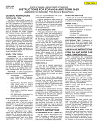 Instructions for Form G-6, G-6S Application for Exemption From General Excise Taxes - Hawaii