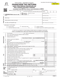 Form F-1 Franchise Tax Return - Banks, Other Financial Corporations, Andsmall Business Investment Companies - Hawaii