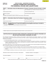 Form G-61 &quot;Export Exemption Certificate for General Excise and Liquor Taxes&quot; - Hawaii
