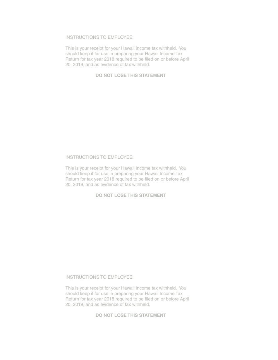 Form HW-2 Statement of Hawaii Income Tax Withheld and Wages Paid - Hawaii, Page 6