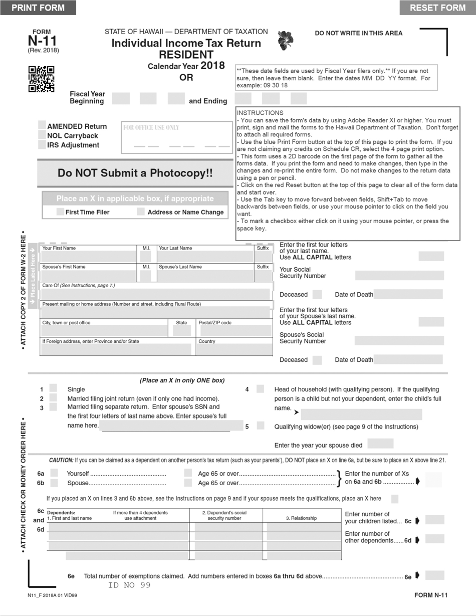 form-n-11-download-fillable-pdf-or-fill-online-individual-income-tax