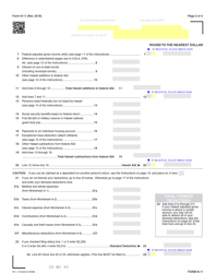 Form N-11 Individual Income Tax Return - Resident - Hawaii, Page 2