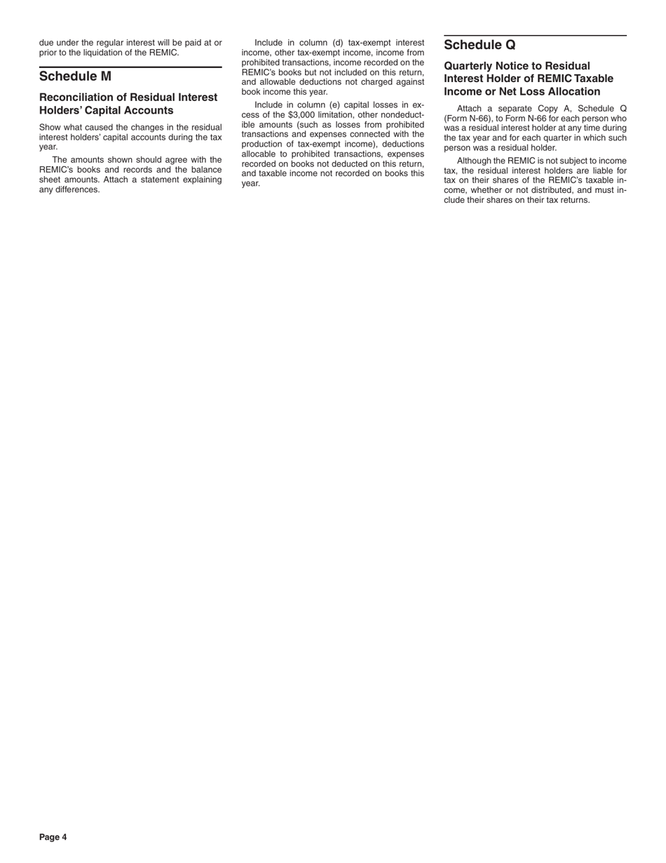 Instructions for Form N-66 Real Estate Investment Mortgage Conduit Income Tax Return - Hawaii, Page 4