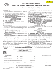 Form N-101A Individual Income Tax Extension Payment Voucher - Hawaii
