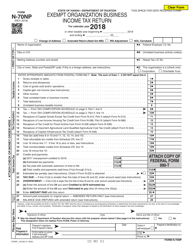 Form N-70NP Exempt Organization Business Income Tax Return - Hawaii