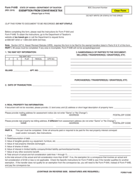 Document preview: Form P-64B Exemption From Conveyance Tax - Hawaii